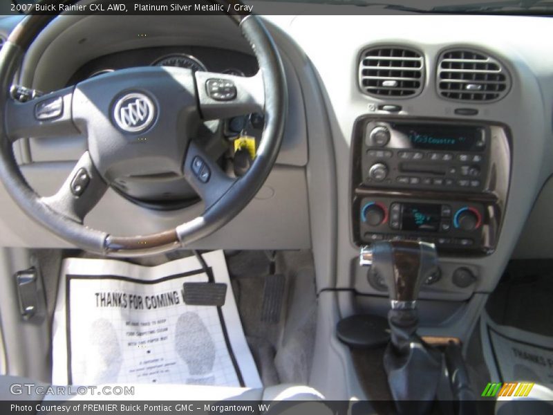 Platinum Silver Metallic / Gray 2007 Buick Rainier CXL AWD