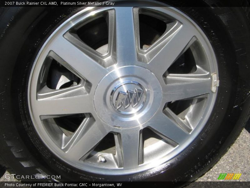 Platinum Silver Metallic / Gray 2007 Buick Rainier CXL AWD