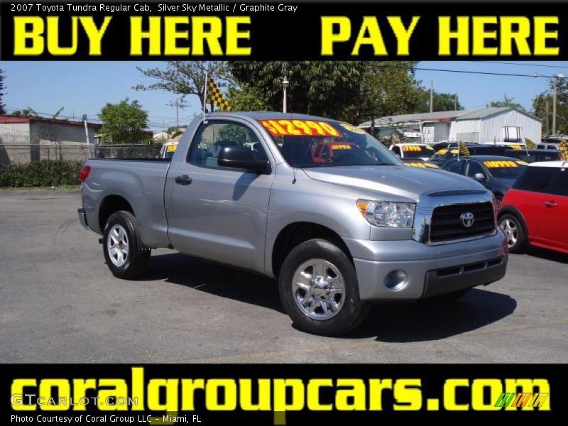 Silver Sky Metallic / Graphite Gray 2007 Toyota Tundra Regular Cab