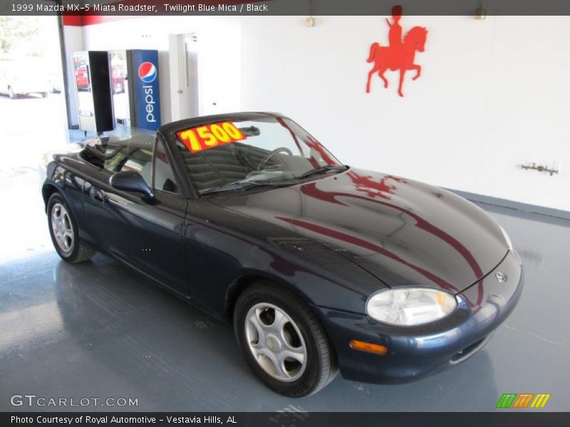 Twilight Blue Mica / Black 1999 Mazda MX-5 Miata Roadster