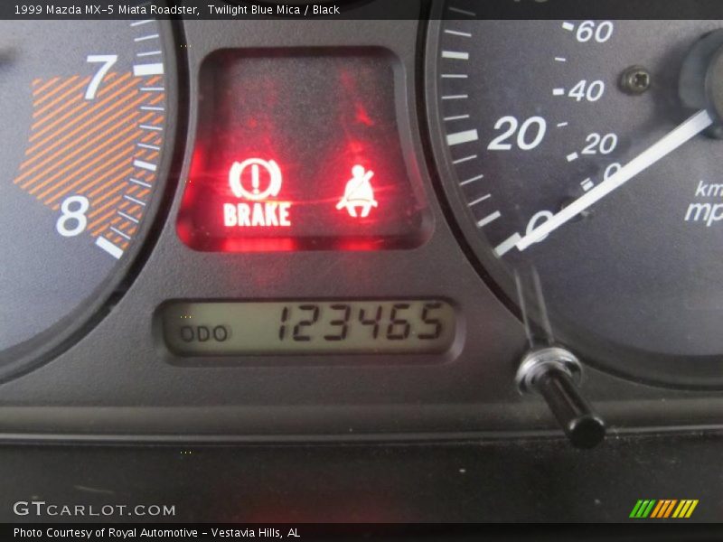 Twilight Blue Mica / Black 1999 Mazda MX-5 Miata Roadster