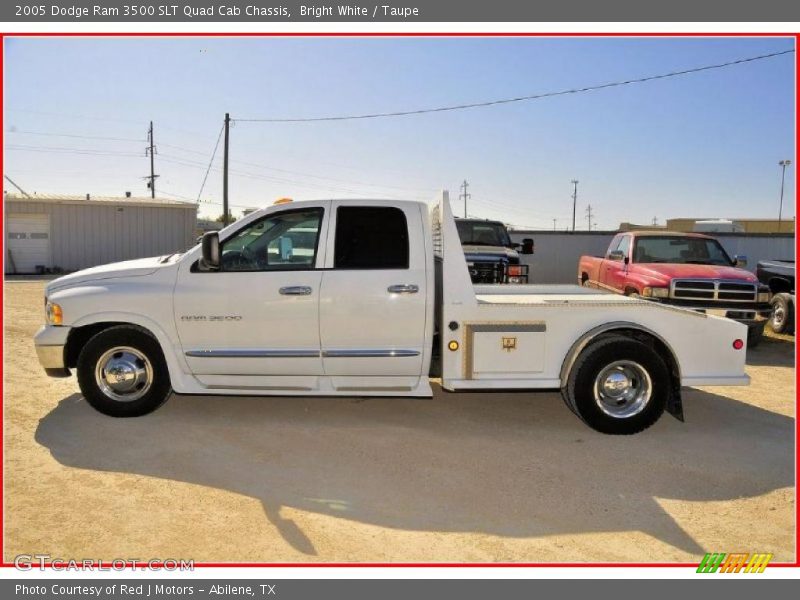 Bright White / Taupe 2005 Dodge Ram 3500 SLT Quad Cab Chassis