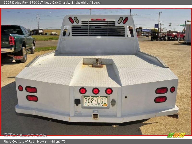Bright White / Taupe 2005 Dodge Ram 3500 SLT Quad Cab Chassis