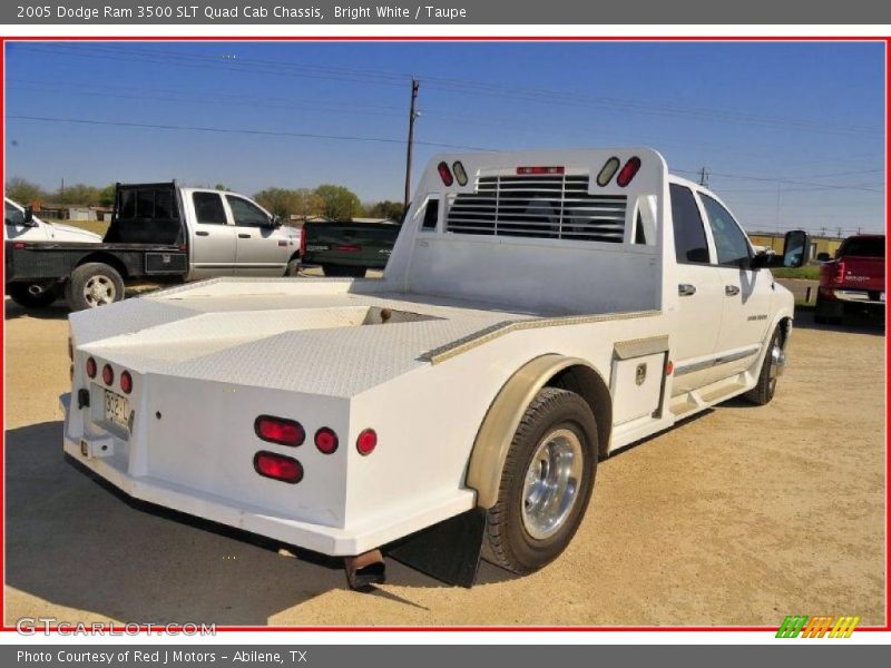 Bright White / Taupe 2005 Dodge Ram 3500 SLT Quad Cab Chassis