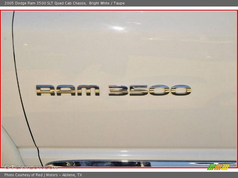 Bright White / Taupe 2005 Dodge Ram 3500 SLT Quad Cab Chassis