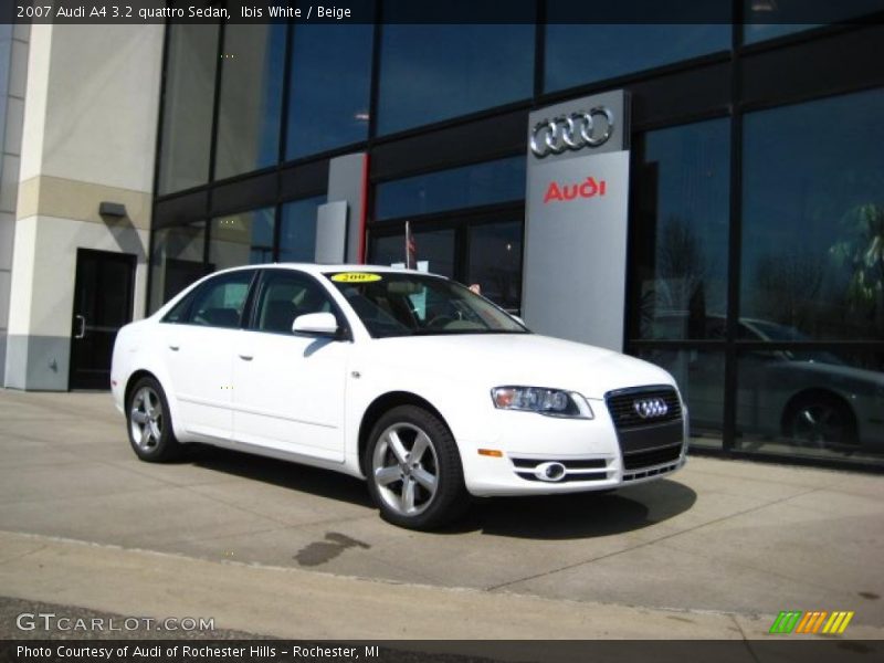 Ibis White / Beige 2007 Audi A4 3.2 quattro Sedan