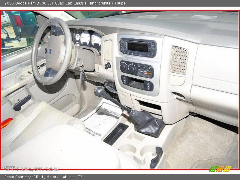 Bright White / Taupe 2005 Dodge Ram 3500 SLT Quad Cab Chassis