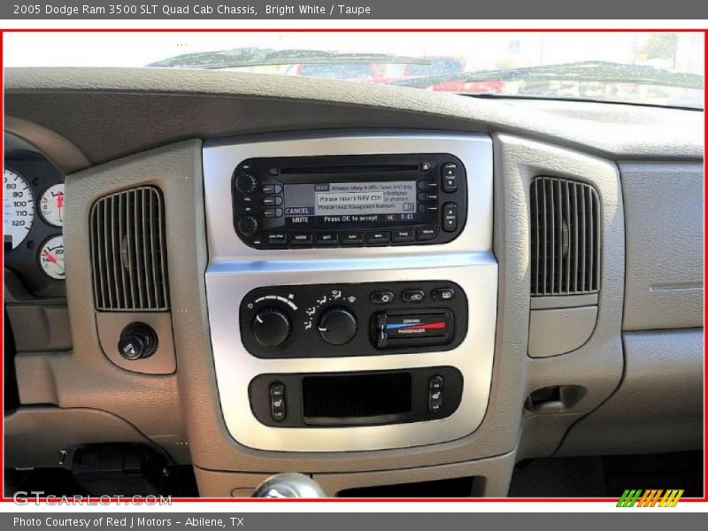 Bright White / Taupe 2005 Dodge Ram 3500 SLT Quad Cab Chassis