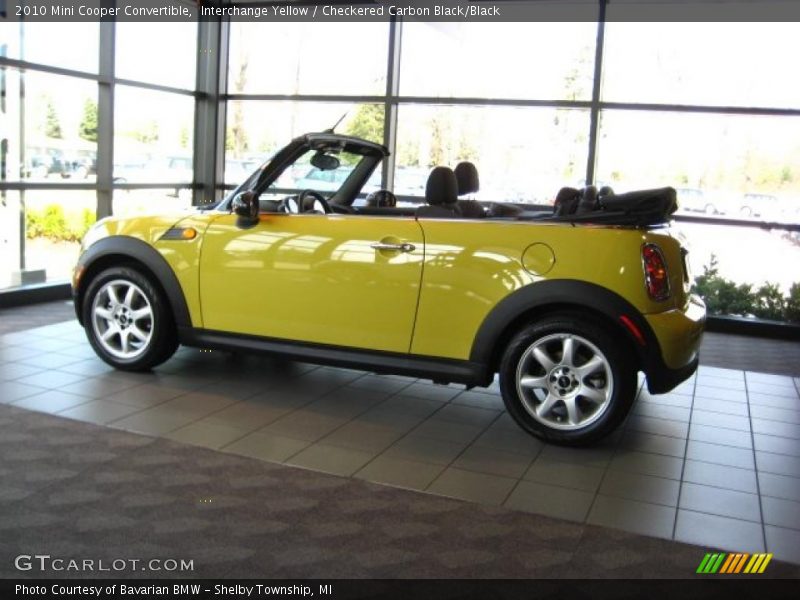 Interchange Yellow / Checkered Carbon Black/Black 2010 Mini Cooper Convertible