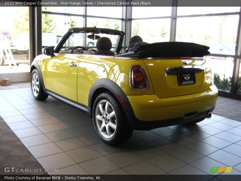 Interchange Yellow / Checkered Carbon Black/Black 2010 Mini Cooper Convertible