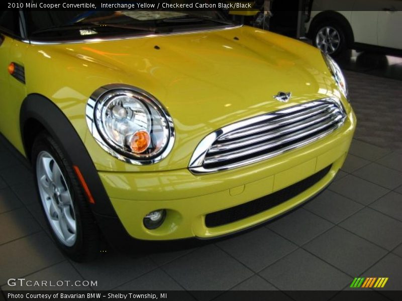 Interchange Yellow / Checkered Carbon Black/Black 2010 Mini Cooper Convertible