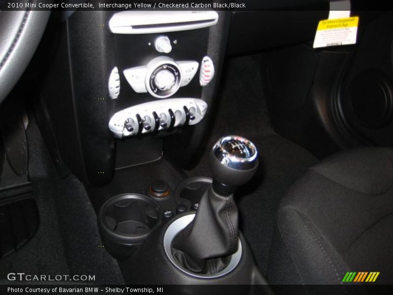 Interchange Yellow / Checkered Carbon Black/Black 2010 Mini Cooper Convertible