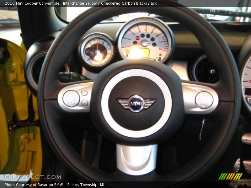 Interchange Yellow / Checkered Carbon Black/Black 2010 Mini Cooper Convertible
