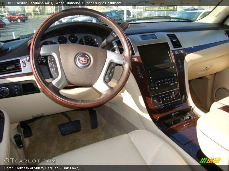 White Diamond / Cocoa/Light Cashmere 2007 Cadillac Escalade AWD