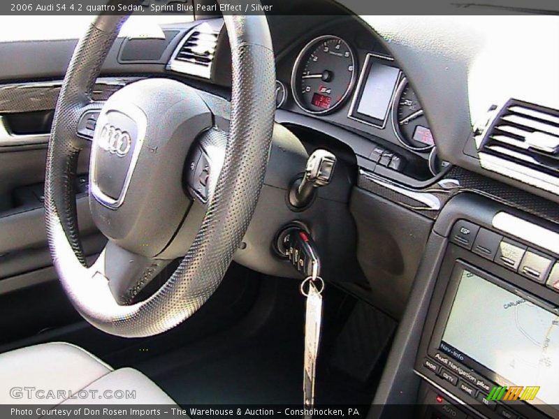 Sprint Blue Pearl Effect / Silver 2006 Audi S4 4.2 quattro Sedan