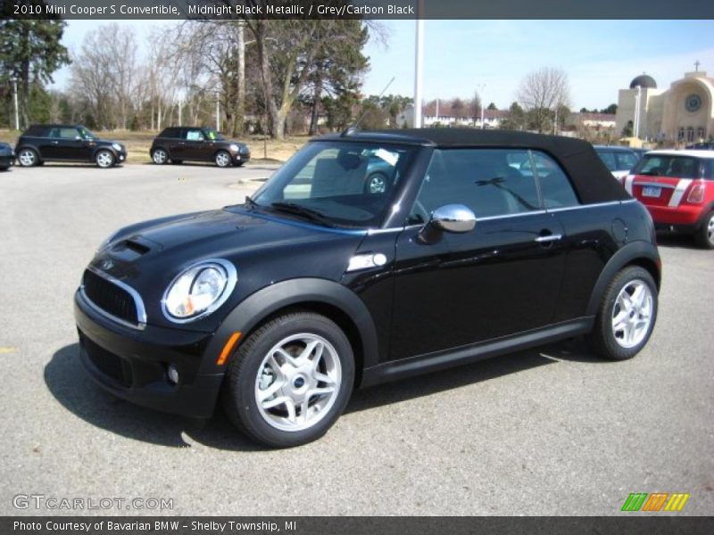 Midnight Black Metallic / Grey/Carbon Black 2010 Mini Cooper S Convertible