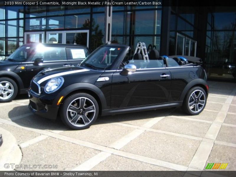 Midnight Black Metallic / Ray Cream Leather/Carbon Black 2010 Mini Cooper S Convertible