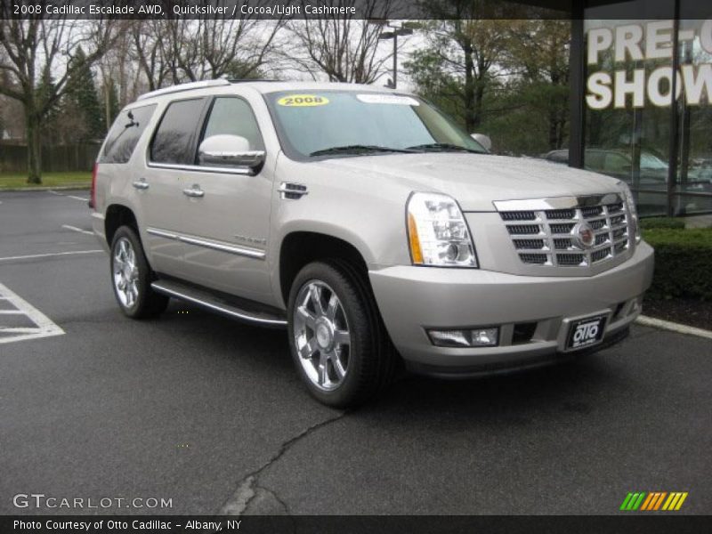 Quicksilver / Cocoa/Light Cashmere 2008 Cadillac Escalade AWD