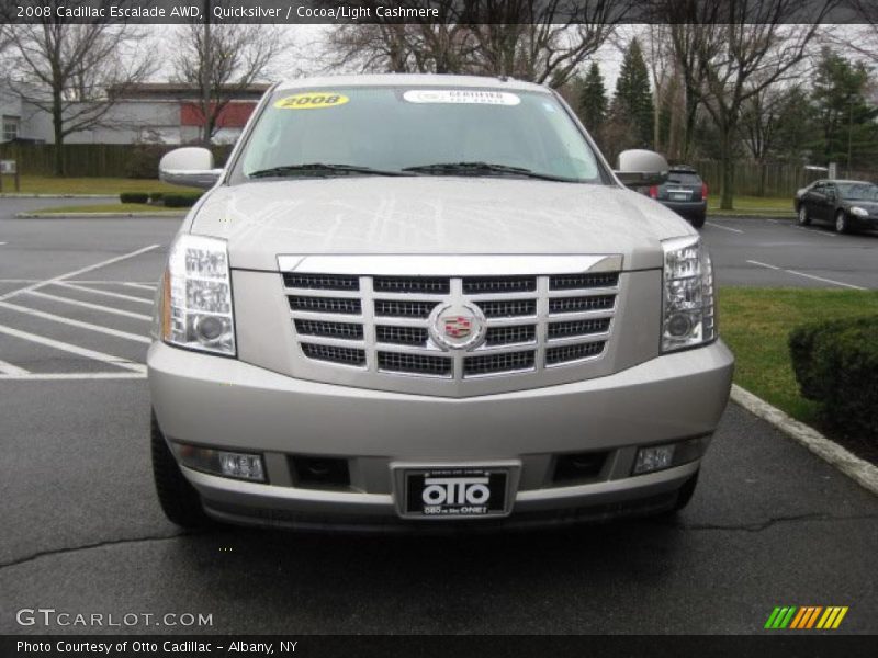 Quicksilver / Cocoa/Light Cashmere 2008 Cadillac Escalade AWD