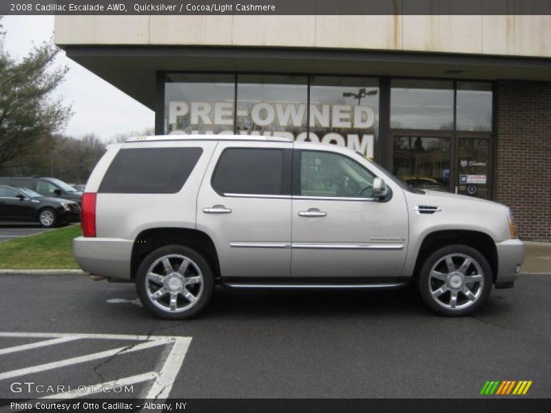 Quicksilver / Cocoa/Light Cashmere 2008 Cadillac Escalade AWD