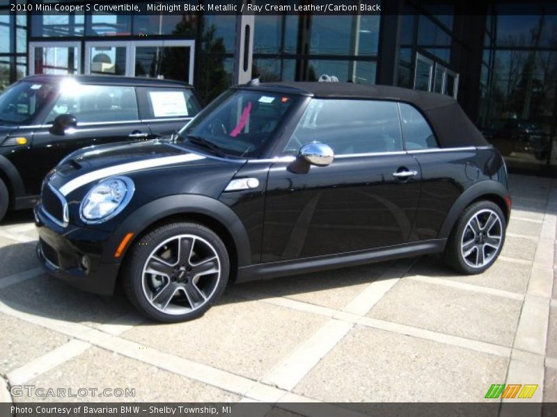 Midnight Black Metallic / Ray Cream Leather/Carbon Black 2010 Mini Cooper S Convertible