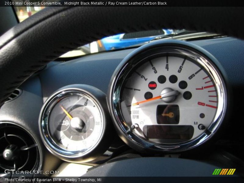 Midnight Black Metallic / Ray Cream Leather/Carbon Black 2010 Mini Cooper S Convertible