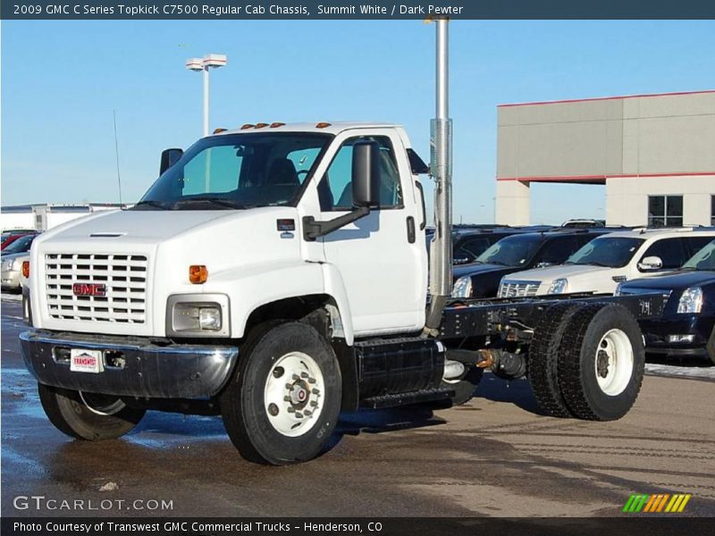 Summit White / Dark Pewter 2009 GMC C Series Topkick C7500 Regular Cab Chassis