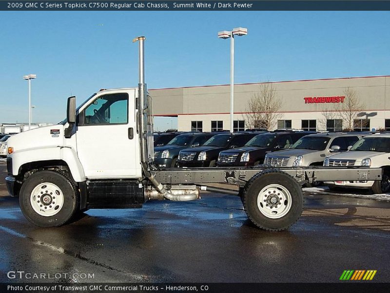 Summit White / Dark Pewter 2009 GMC C Series Topkick C7500 Regular Cab Chassis