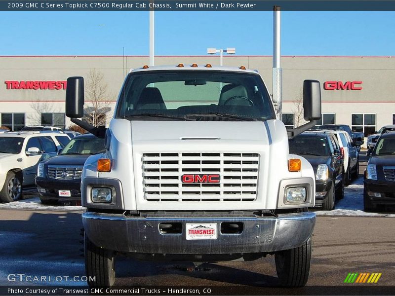 Summit White / Dark Pewter 2009 GMC C Series Topkick C7500 Regular Cab Chassis