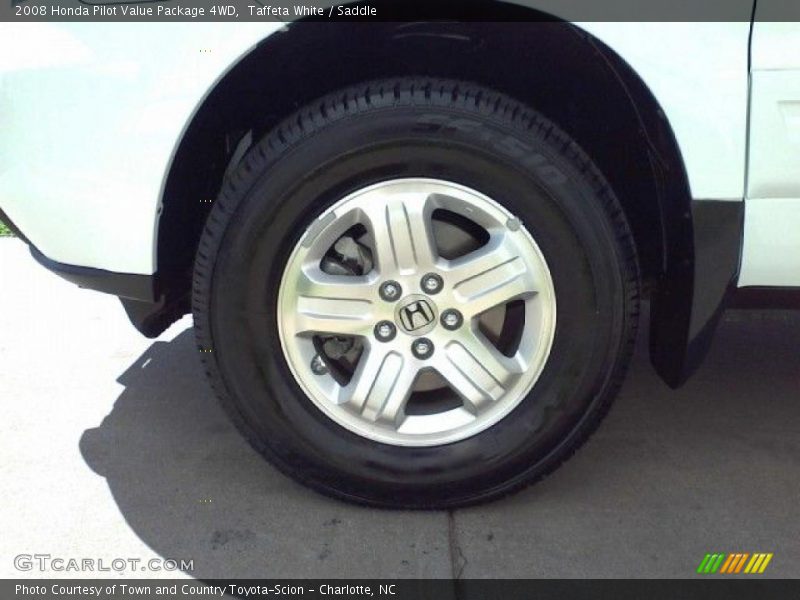 Taffeta White / Saddle 2008 Honda Pilot Value Package 4WD