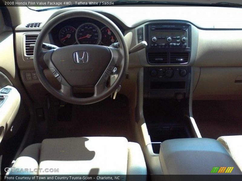 Taffeta White / Saddle 2008 Honda Pilot Value Package 4WD