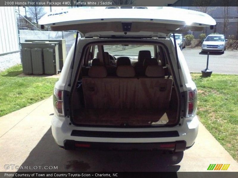 Taffeta White / Saddle 2008 Honda Pilot Value Package 4WD