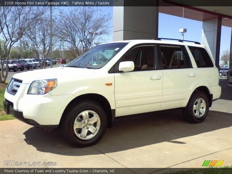 Taffeta White / Saddle 2008 Honda Pilot Value Package 4WD