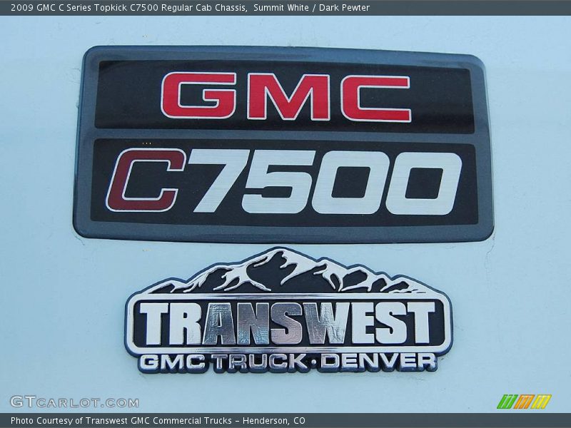 Summit White / Dark Pewter 2009 GMC C Series Topkick C7500 Regular Cab Chassis