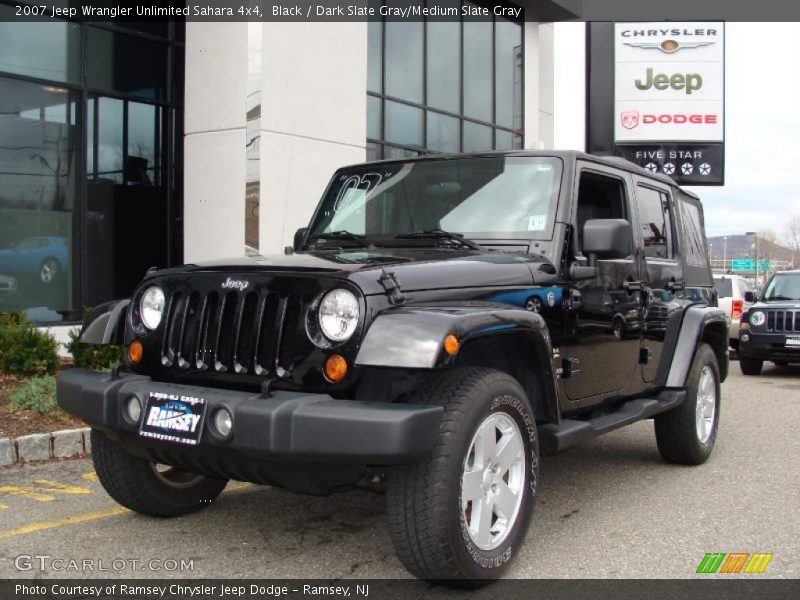 Black / Dark Slate Gray/Medium Slate Gray 2007 Jeep Wrangler Unlimited Sahara 4x4