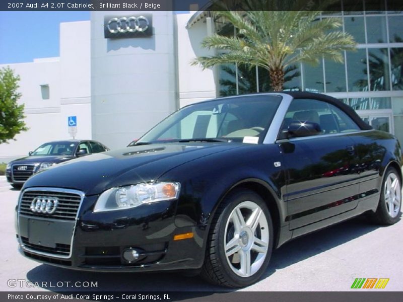 Brilliant Black / Beige 2007 Audi A4 2.0T Cabriolet