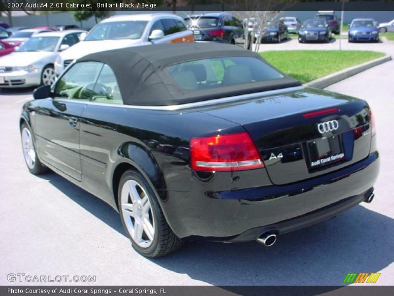 Brilliant Black / Beige 2007 Audi A4 2.0T Cabriolet