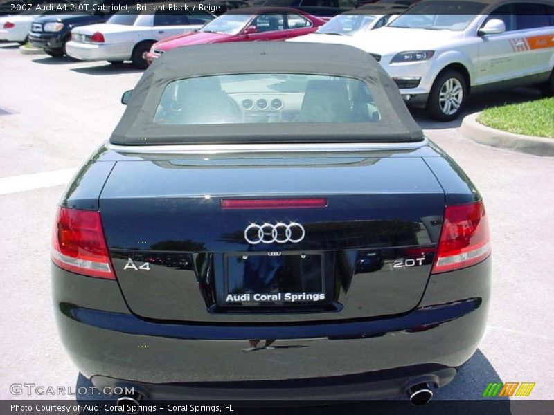 Brilliant Black / Beige 2007 Audi A4 2.0T Cabriolet