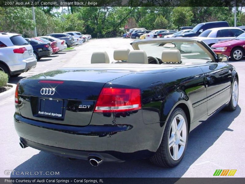 Brilliant Black / Beige 2007 Audi A4 2.0T Cabriolet