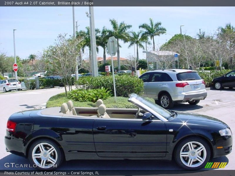 Brilliant Black / Beige 2007 Audi A4 2.0T Cabriolet