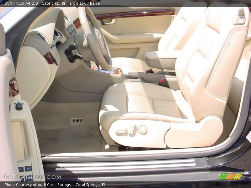 Brilliant Black / Beige 2007 Audi A4 2.0T Cabriolet