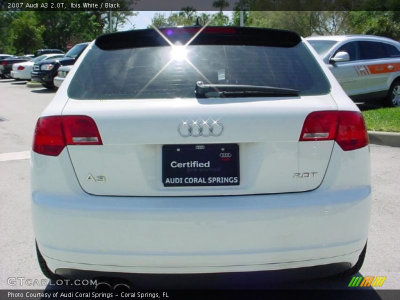 Ibis White / Black 2007 Audi A3 2.0T