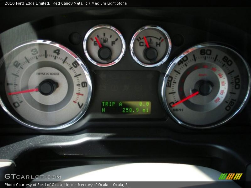 Red Candy Metallic / Medium Light Stone 2010 Ford Edge Limited