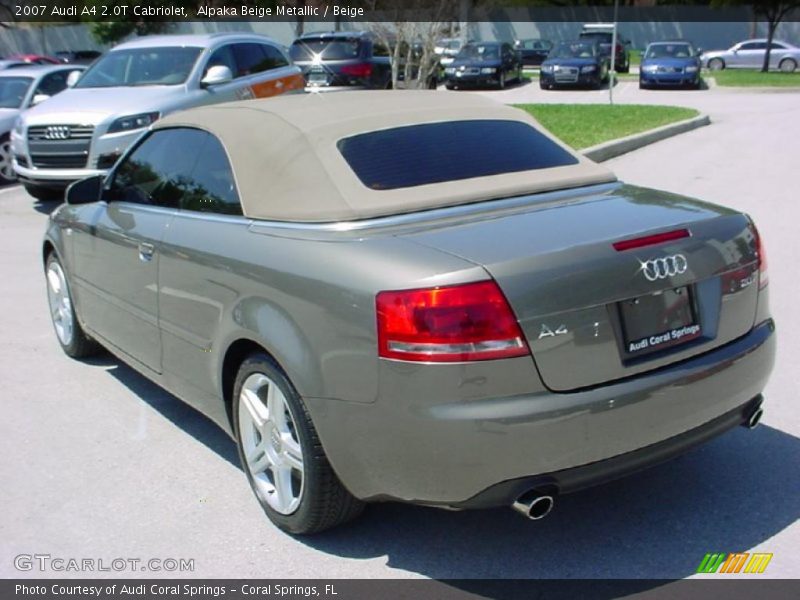 Alpaka Beige Metallic / Beige 2007 Audi A4 2.0T Cabriolet