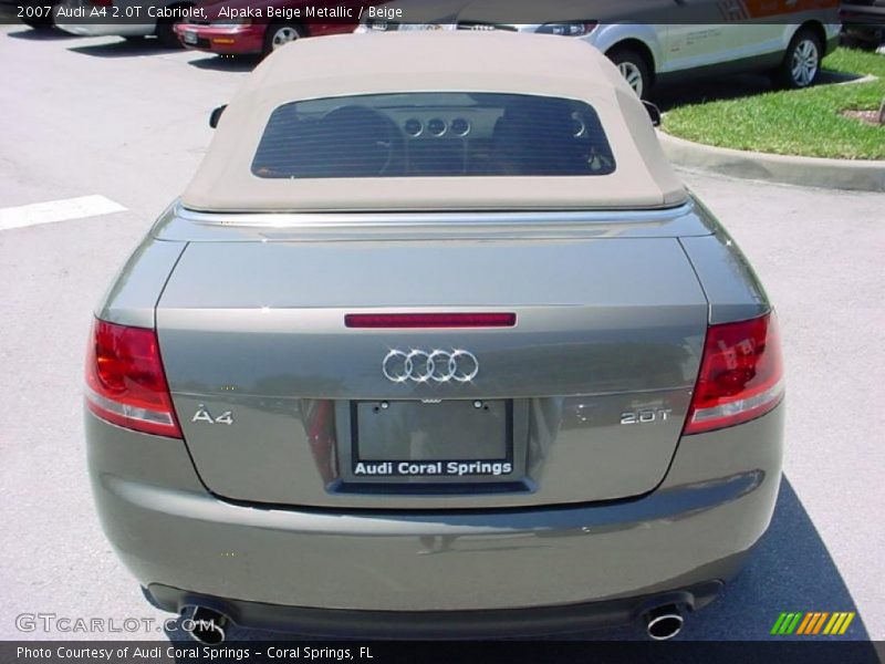 Alpaka Beige Metallic / Beige 2007 Audi A4 2.0T Cabriolet
