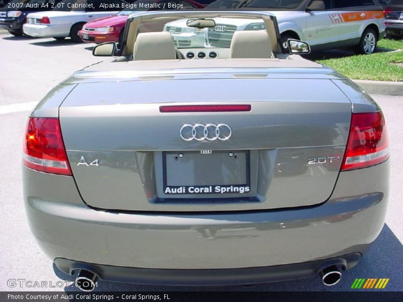 Alpaka Beige Metallic / Beige 2007 Audi A4 2.0T Cabriolet