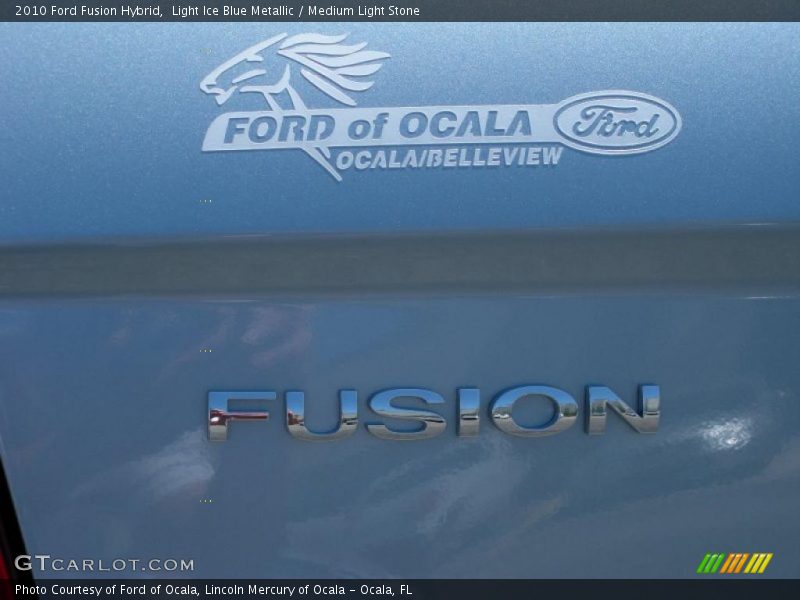 Light Ice Blue Metallic / Medium Light Stone 2010 Ford Fusion Hybrid