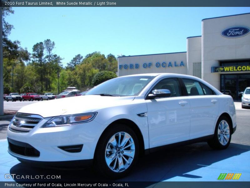 White Suede Metallic / Light Stone 2010 Ford Taurus Limited