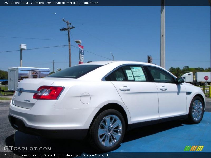 White Suede Metallic / Light Stone 2010 Ford Taurus Limited