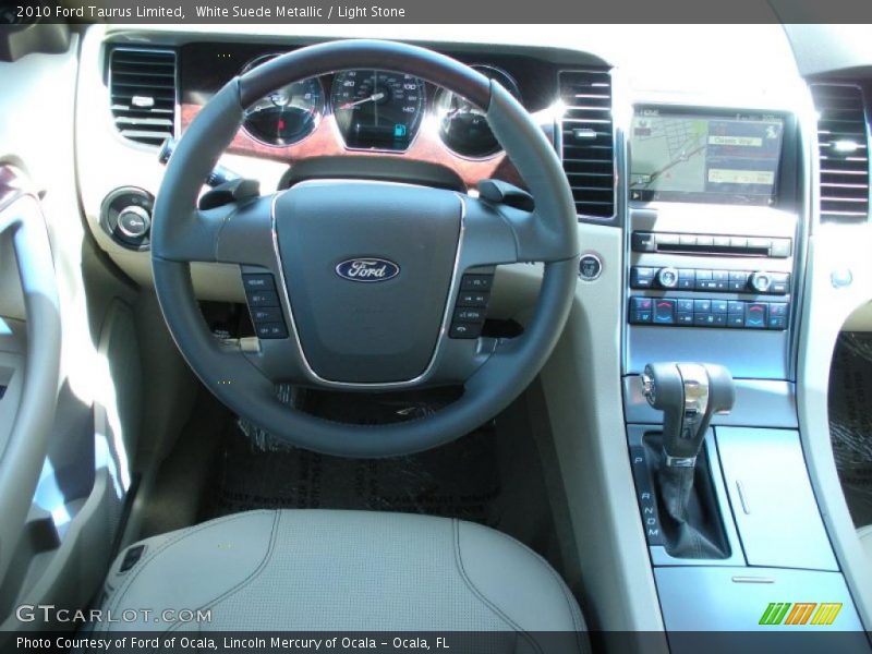 White Suede Metallic / Light Stone 2010 Ford Taurus Limited